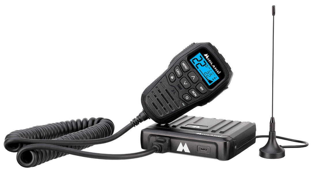 Midland MXT275 MicroMobile 15W GMRS radio with integrated control microphone