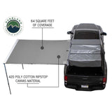 Overland Vehicle Systems HD Nomadic 2.0 - 6.5' Awning - Grey Body, Green Trim & Black Travel Cover