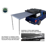 Overland Vehicle Systems HD Nomadic 4.5' Awning - Grey Body, Green Trim & Black Travel Cover