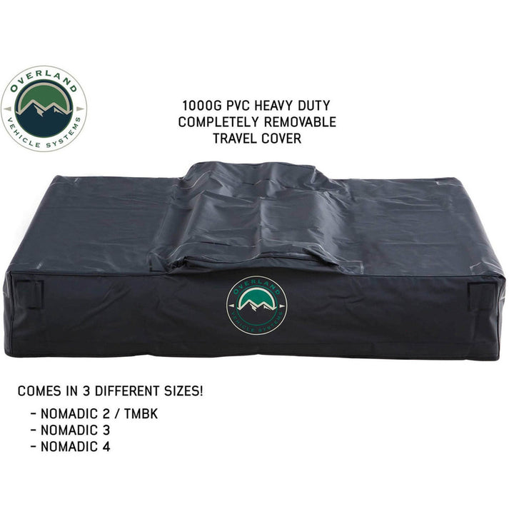 Overland Vehicle Systems LD TMBK 3 Soft Shell Roof Top Tent, Tan Body & Green Rainfly