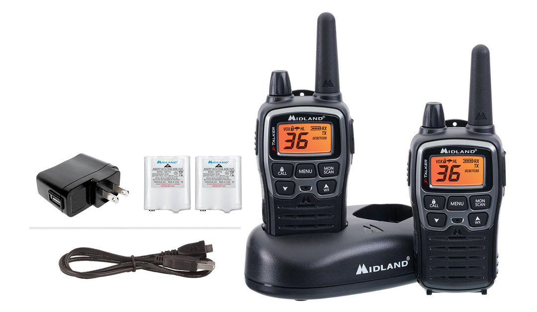 Midland T71VP3 X-Talker FRS walkie talkies 2-pack with charger