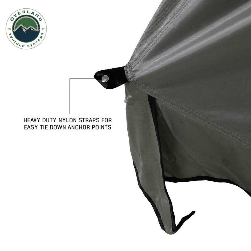 Overland Vehicle Systems LD TMBK Roof Top Tent Annex Green Base With Black Floor & Travel Cover