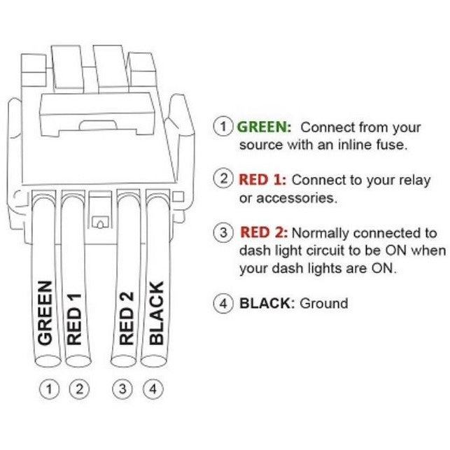 Wiring Diagram - Toyota OEM style bumper light bar switch - Cali Raised LED