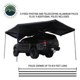 Overland Vehicle Systems XD Nomadic 270 Degree Awning W/Lights & Black Out - Black Body, Grey Trim & Black Travel Cover