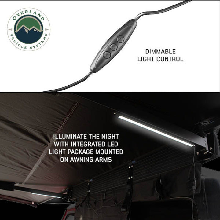 Overland Vehicle Systems XD Nomadic 180 - Awning, Universal, Black Body, Black Trim W/Black Travel Bag