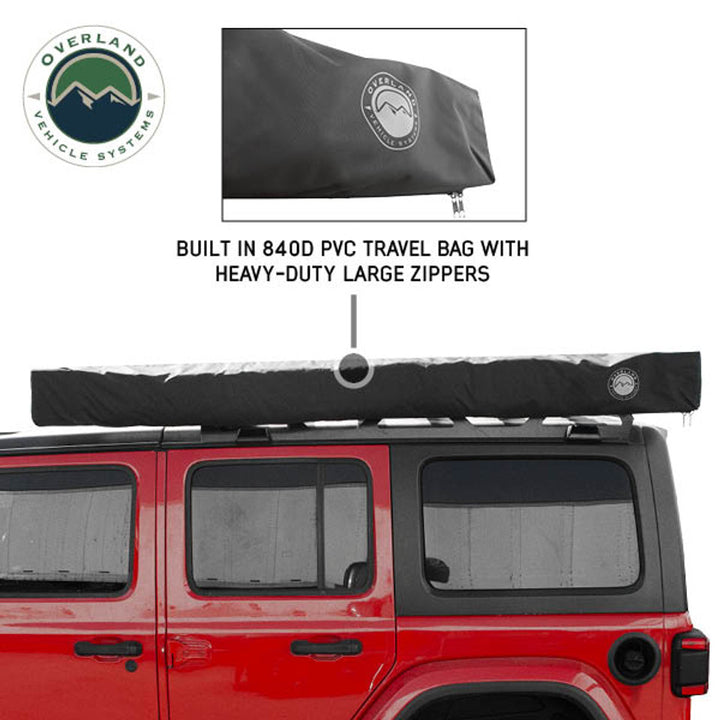 Overland Vehicle Systems XD Nomadic 180 - Awning, Universal, Black Body, Black Trim W/Black Travel Bag