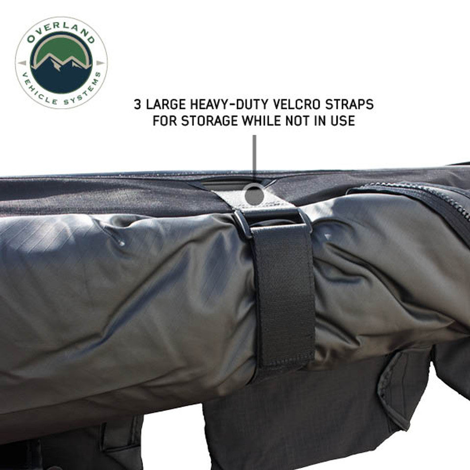 Overland Vehicle Systems XD Nomadic 180 - Awning, Universal, Black Body, Black Trim W/Black Travel Bag
