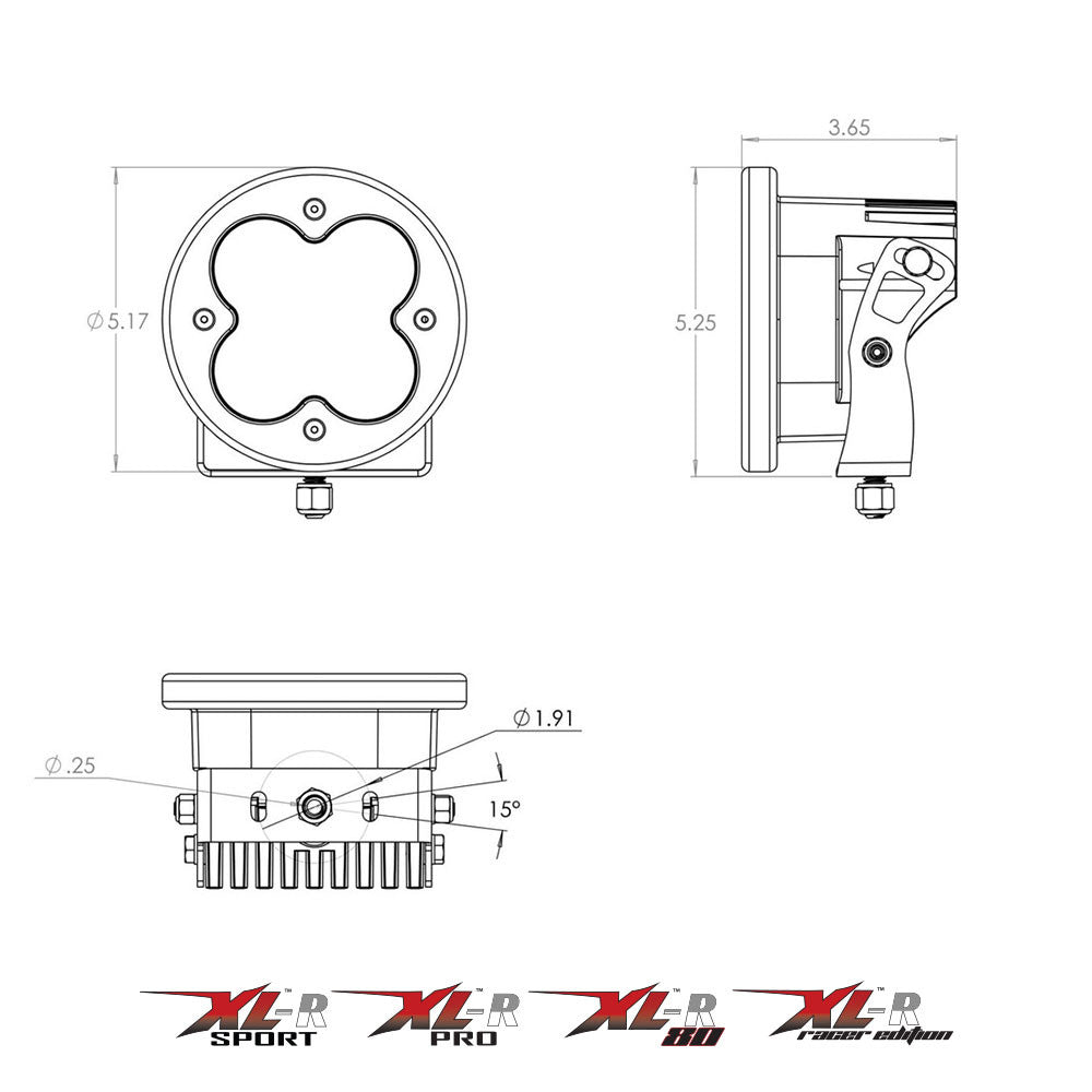 Baja Designs XL-R 80 LED Auxiliary Light Pod - Universal