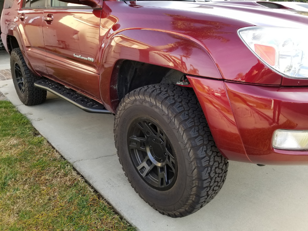 CALI RAISED LED 2003-2009 TOYOTA 4RUNNER STEP EDITION BOLT ON ROCK SLIDERS