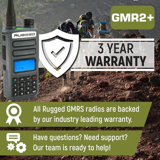 Rugged Radios Rugged GMR2 PLUS - GMRS / FRS Two Way Handheld Radio