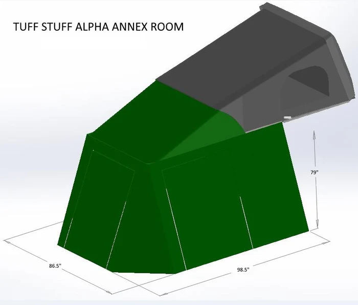 Tuff Stuff Overland Alpha/Stealth Annex Room-98x87 Inches-Olive