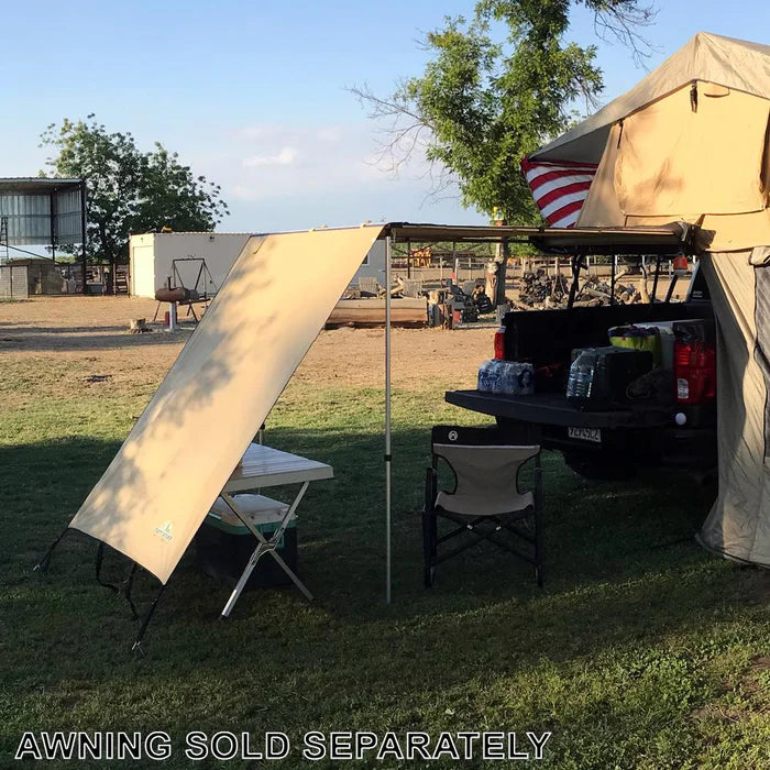 Tuff Stuff Overland Truck or Car Awning Shade Wall-4.5x6 Feet-Tan