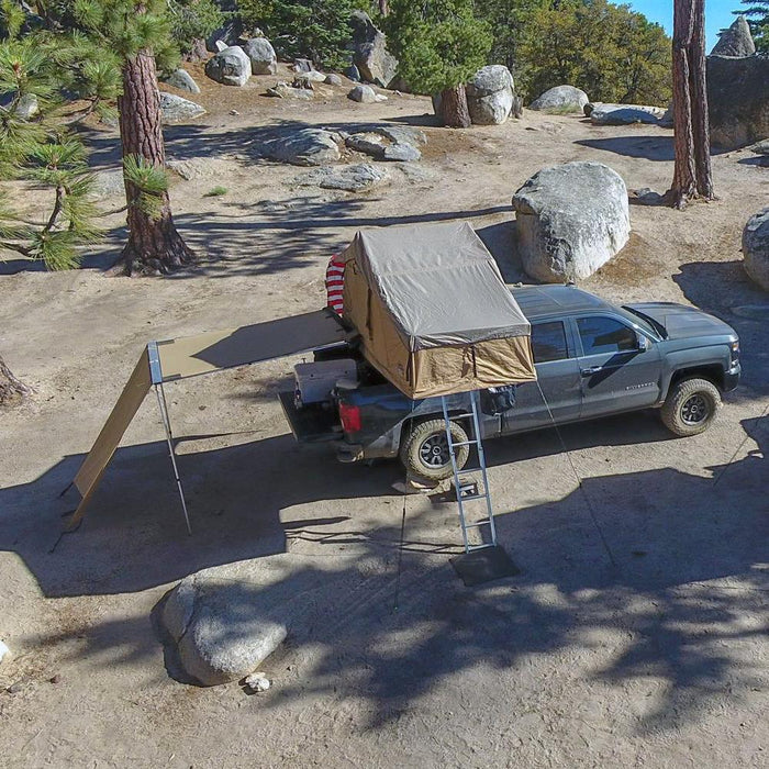 Tuff Stuff Overland Truck or Car Awning Shade Wall-4.5x6 Feet-Tan