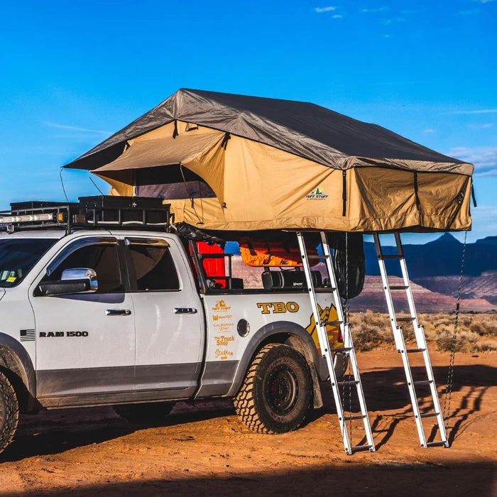 Tuff Stuff Overland Elite Rooftop Tent Includes Annex Room-4-5 Person - Tan