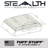 Tuff Stuff Overland Stealth Hardshell Rooftop Tent-3 Person-Black