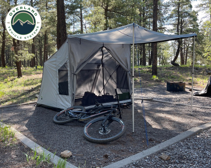 Overland Vehicle Systems LD P.S.T. - Portable Safari Ground Tent Large, Grey Body & Grey Trim