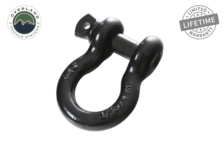 Overland Vehicle Systems Recovery Shackle 3/4" 4.75 Ton - Black