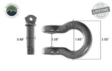 Overland Vehicle Systems Recovery Shackle 3/4" 4.75 Ton Grey - Sold In Pairs