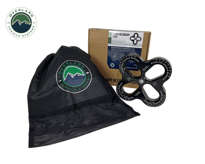 Overland Vehicle Systems Recovery Distribution Link 45,000 Lbs. Black