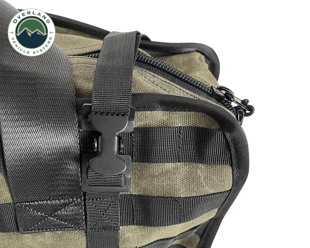 Overland Vehicle Systems Large Recovery Bag With Handle And Straps - #16 Waxed Canvas