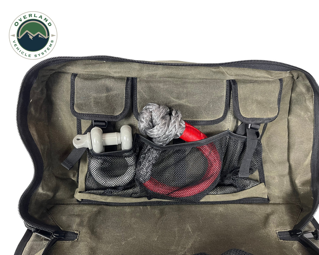 Overland Vehicle Systems Large Recovery Bag With Handle And Straps - #16 Waxed Canvas