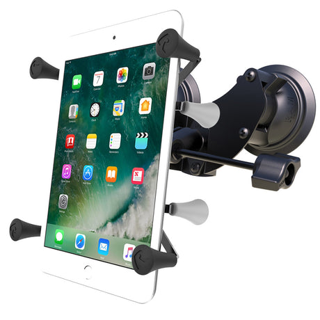 Dual Suction Cup Mount with Retention Knob, and Universal RAM® X-Grip® Holder for 7-8" Tablets
