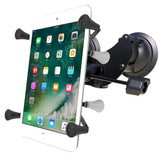 Ram Mount Dual Suction Cup Mount with Retention Knob, and Universal RAM® X-Grip® Holder for 7-8" Tablets