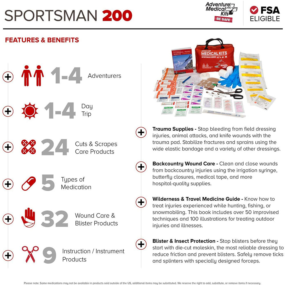 Adventure Medical Kits Sportsman 200 First Aid Kit