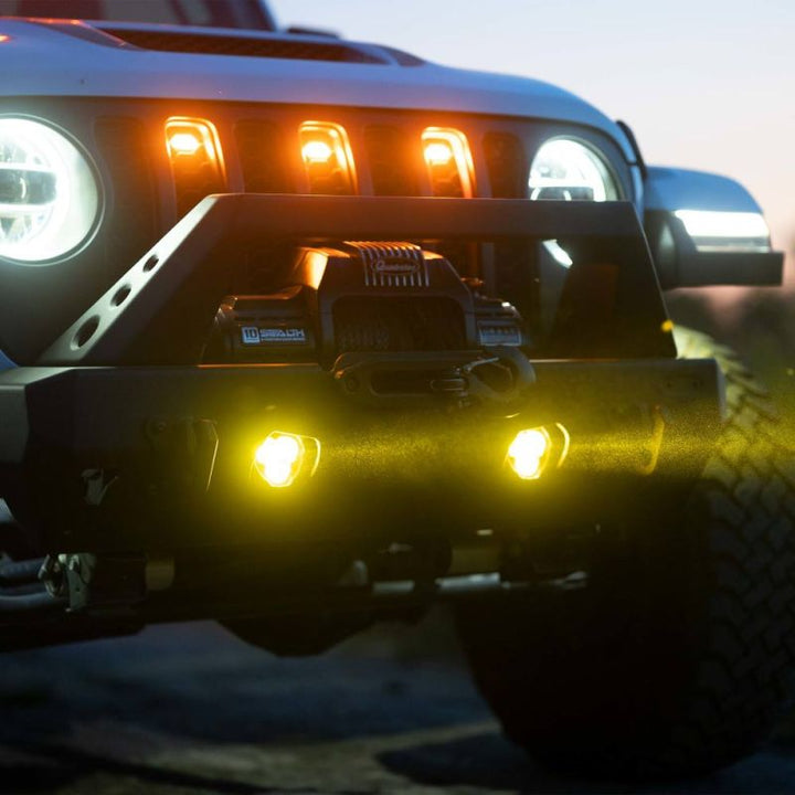 KC HILITES FLEX ERA® 3 Dual Mode SAE Fog Lights - 2-Light Master Kit - Jeep Aftermarket Bumpers
