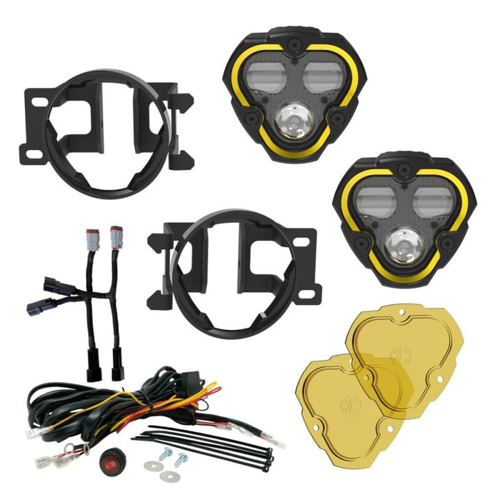 KC HILITES FLEX ERA® 3 Dual Mode SAE Fog Lights - 2-Light Master Kit - Toyota Tacoma/4Runner/Tundra