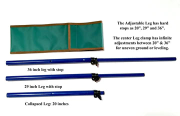 ADJUSTABLE LEGS & CARRY BAG (FITS REGULAR 18" SKOTTLE GRILL)
