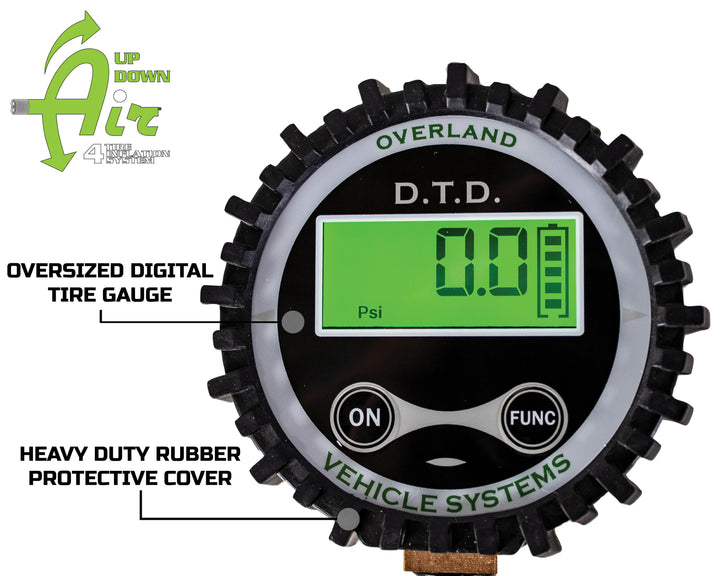 Up Down Air Digital Tire Tire Deflator with Valve Kit & Storage Bag