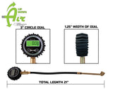 Up Down Air Digital Tire Gauge with Valve Kit & Storage Bag