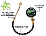 Up Down Air Digital Tire Gauge with Valve Kit & Storage Bag