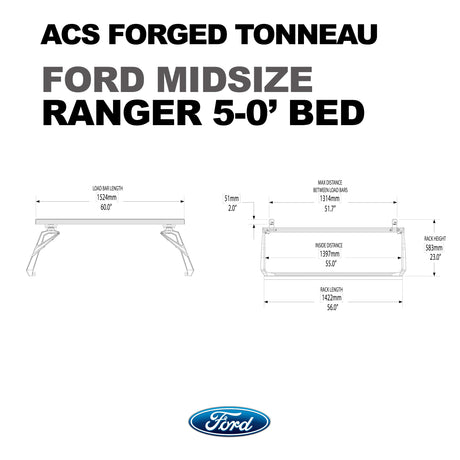 Leitner Designs ACS Forged Tonneau - Rack Only - Ford