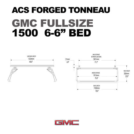 Leitner Designs ACS Forged Tonneau - Rack Only - GMC