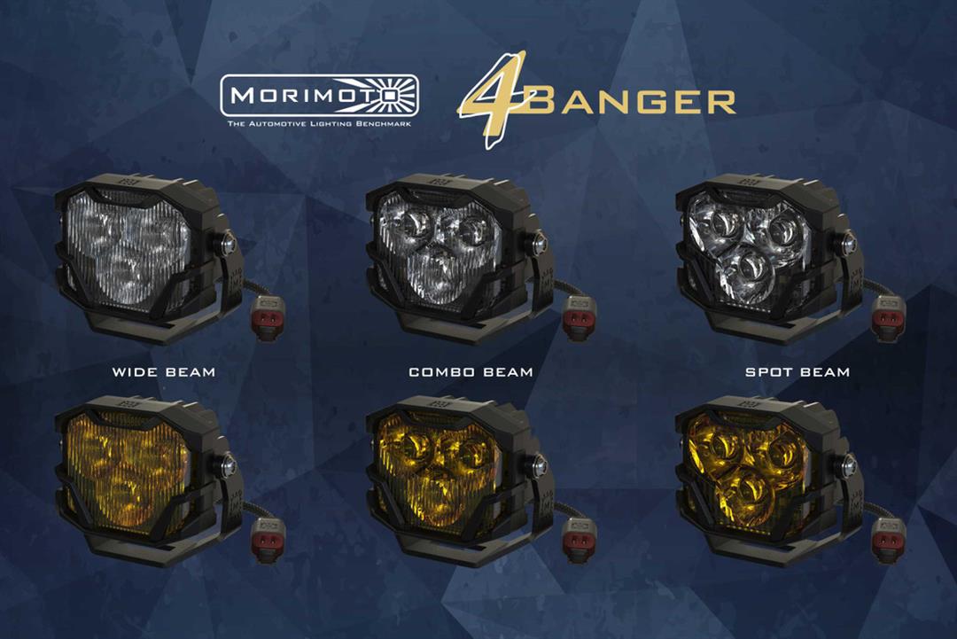 Morimoto 4Banger NCS LED Pods Clear Combo Beam