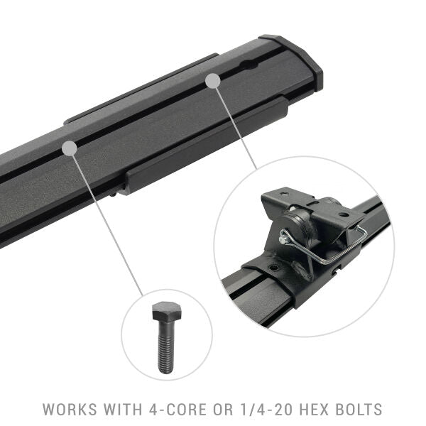Go Rhino XRS Bed Rack Cross Bars For Tonneau Cover T-Tracks