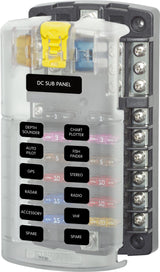 Fuse Block With 12 Circuits/ Negative Bus/ Protective Cover
