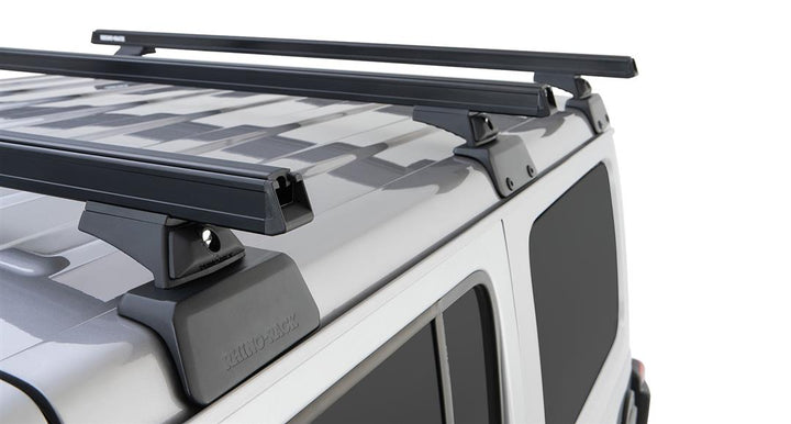 Rhino Rack HEAVY DUTY RCL BLACK 3 BAR BACKBONE ROOF RACK JL Wrangler