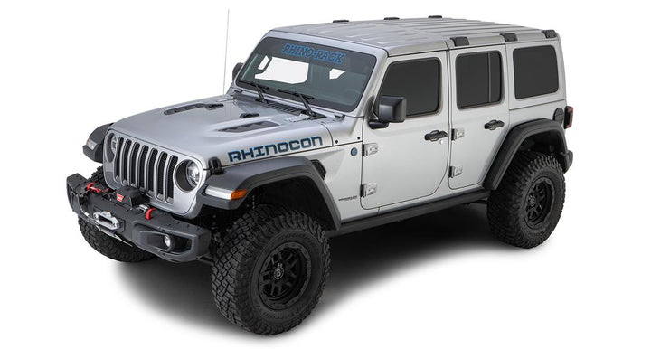 Rhino Rack HEAVY DUTY RCL BLACK 3 BAR BACKBONE ROOF RACK JL Wrangler
