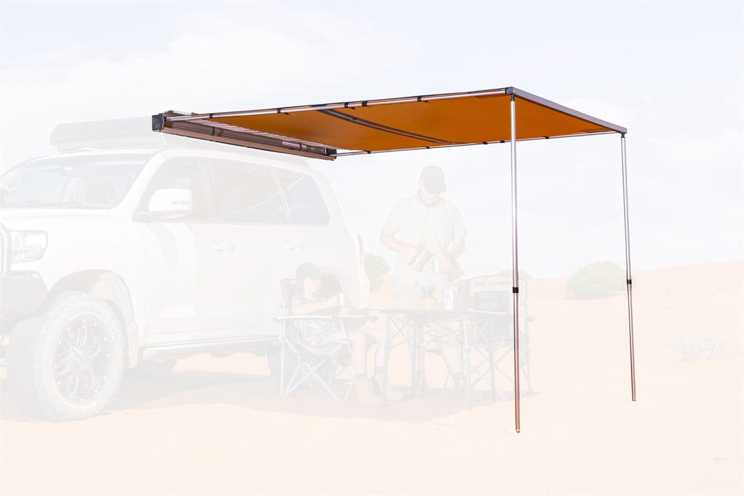 ARB Touring Aluminum Awning With Light 8.2 ft Width x 8.2 ft Length Black