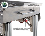 Komodo Camp Kitchen -  Dual Grill, Skillet, Folding Shelves, and Rocket Tower - Stainless Steel