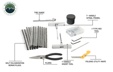 Up Down Air 53 Piece Tire Plug Repair Kit Off Road Grade Truck, Jeep, Off Road, RV, & Trailers