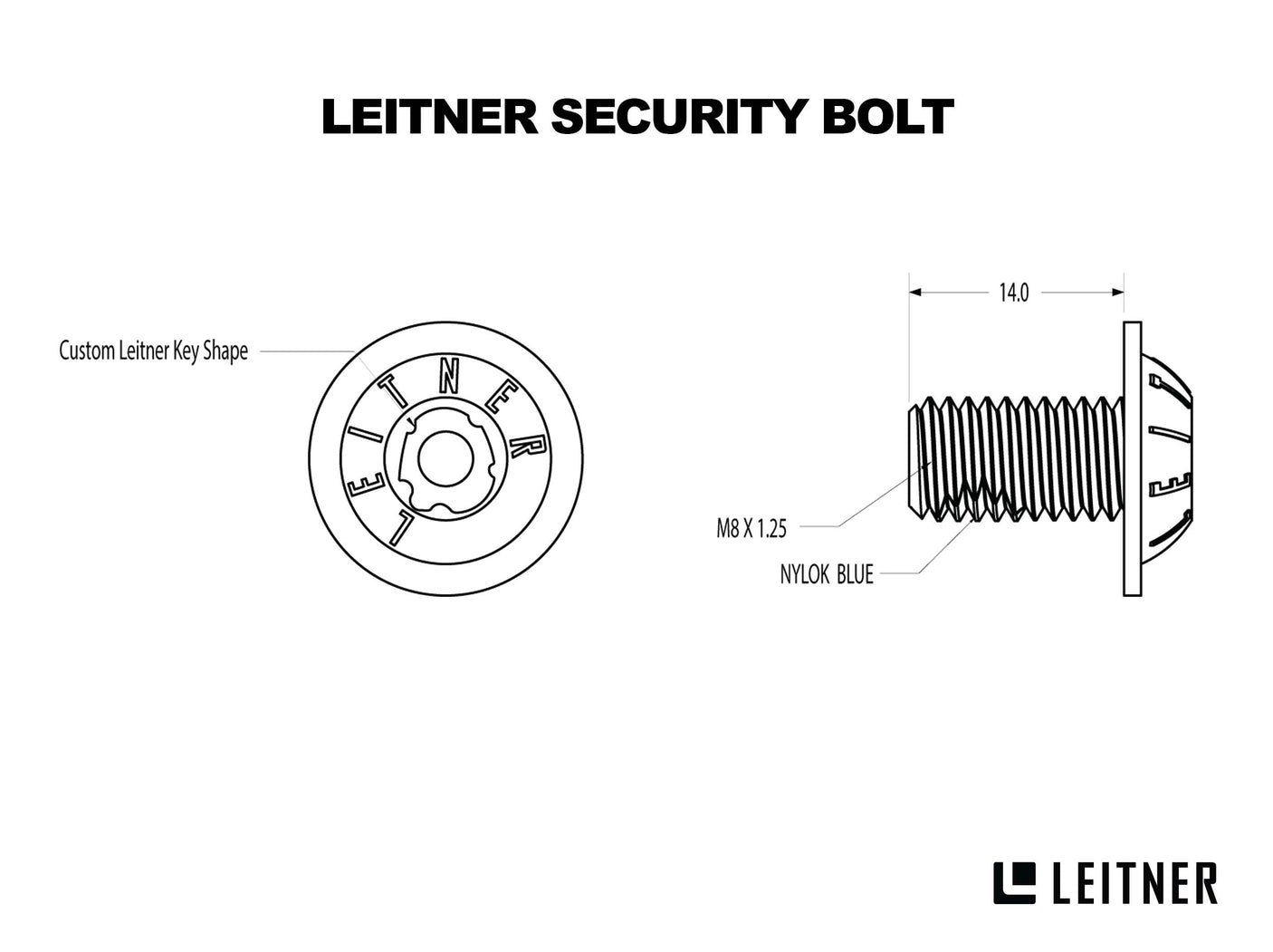 Leitner Designs Security Driver & Bolt Kit