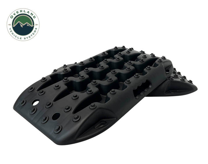 Overland Vehicle Systems Recovery Ramp Small With Pull Strap and Storage Bag- Black