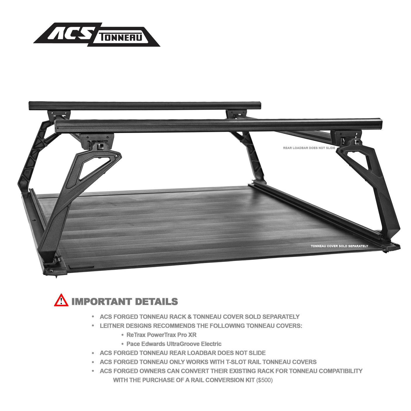 Leitner Designs ACS Forged Tonneau - Rack Only - RAM