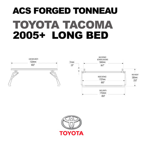 ACS Forged Tonneau - Rails Only - Toyota