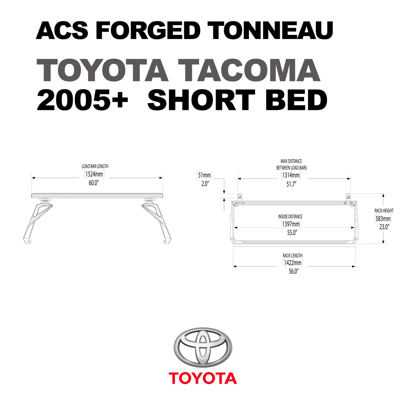 ACS Forged Tonneau - Rack Only - Toyota