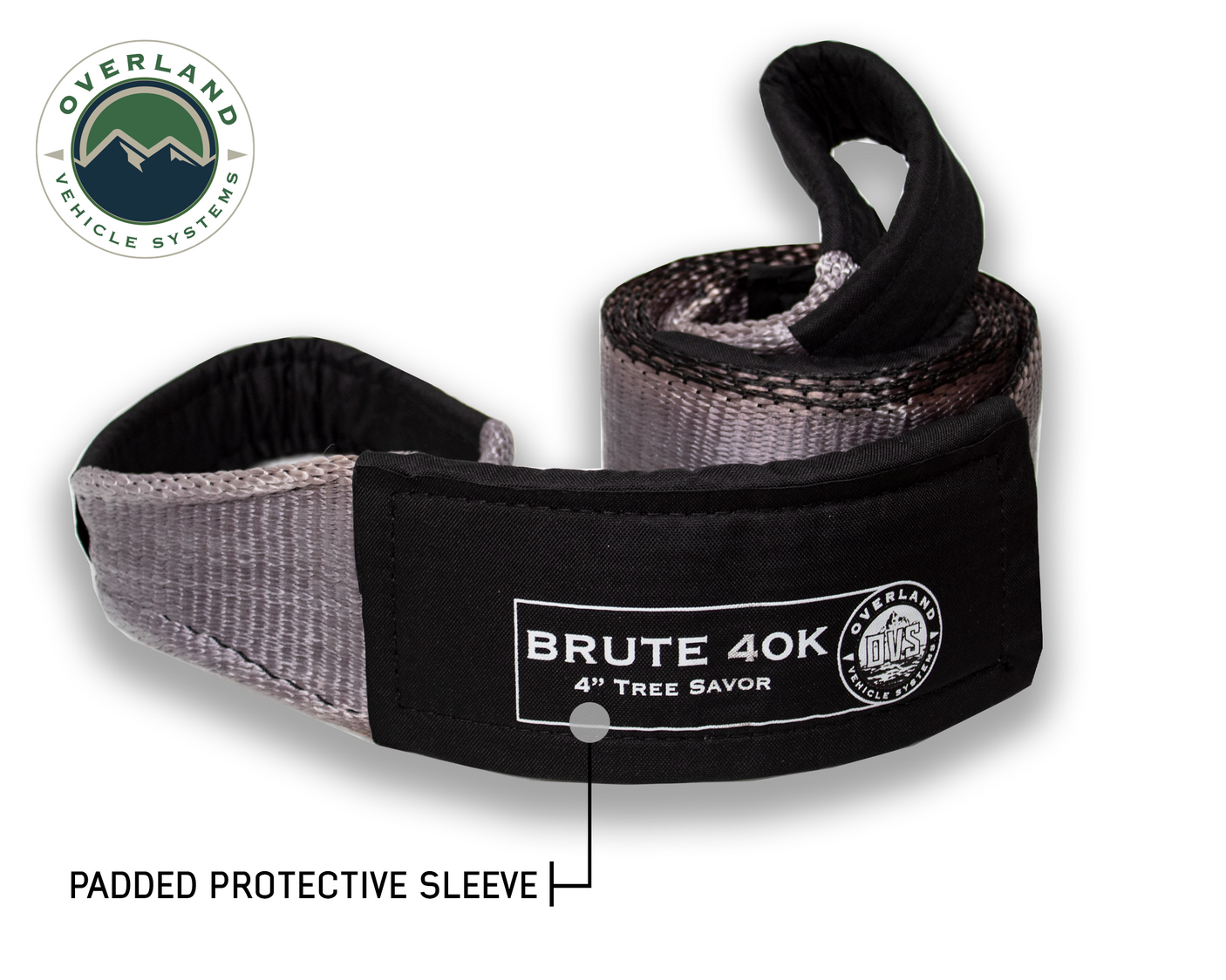 Overland Vehicle Systems Tree Saver Tow Strap 40,000 Lb. 4" X 8'
